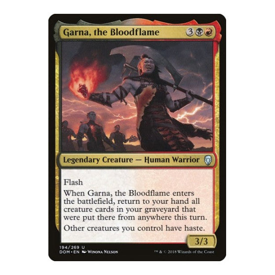 Garna the Bloodflame (DOM) #194 Uncommon (Lightly Played) Dominaria Magic: The Gathering: 2018