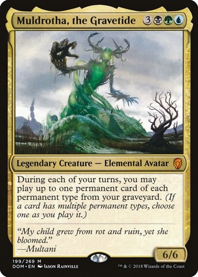 Muldrotha the Gravetide (DOM) #199 Mythic Rare (Near Mint) Dominaria Magic: The Gathering: 2018