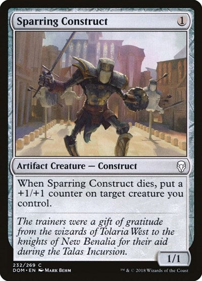 Sparring Construct (DOM) #232 Common (Lightly Played) Dominaria Magic: The Gathering: 2018
