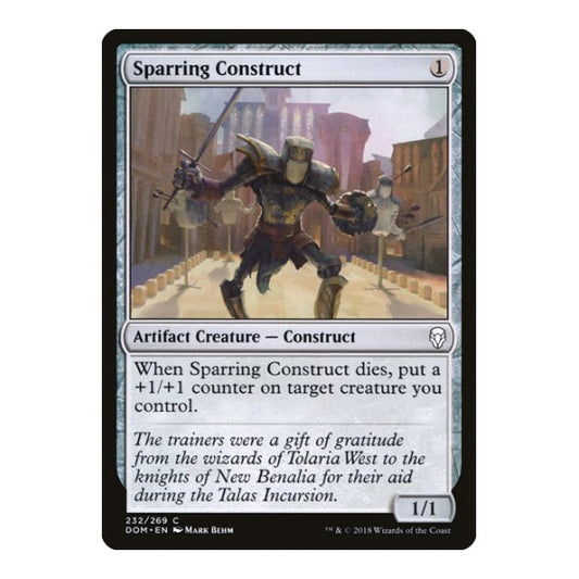 Sparring Construct (DOM) #232 Common (Lightly Played) Dominaria Magic: The Gathering: 2018