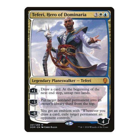 Teferi Hero of Dominaria (DOM) #207 Mythic Rare (Lightly Played) Dominaria Magic: The Gathering: 2018