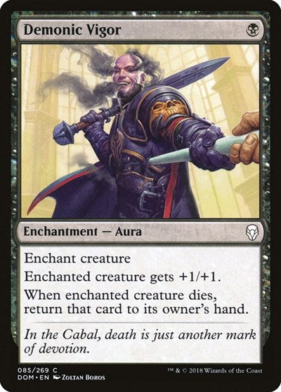 Demonic Vigor (DOM) #85 Common (Lightly Played) Dominaria Magic: 2018