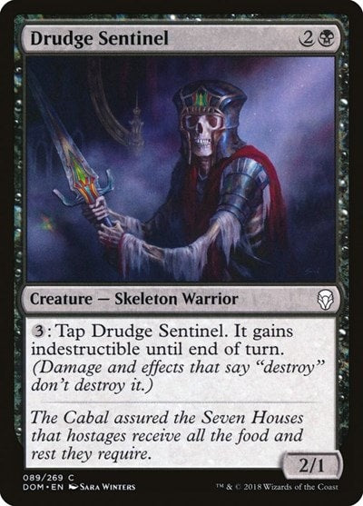 Drudge Sentinel (DOM) #89 Common (Moderately Played) Dominaria Magic: The Gathering: 2018