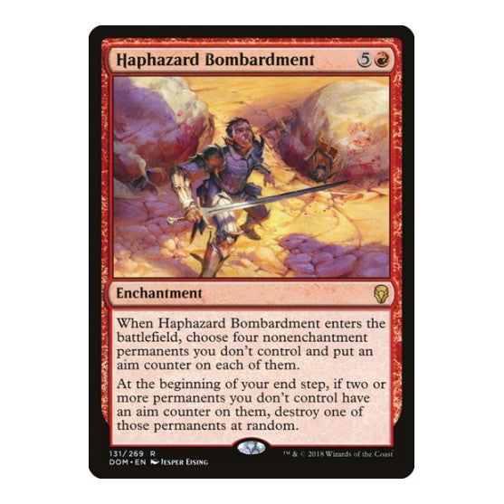 Haphazard Bombardment (DOM) #131 Rare (Lightly Played) Dominaria Magic: The Gathering: 2018