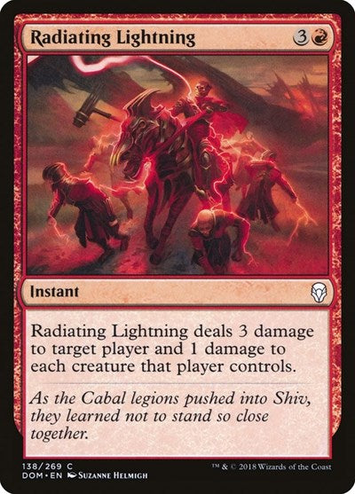 Radiating Lightning (DOM) #138 Common (Lightly Played) Dominaria Magic: The Gathering: 2018