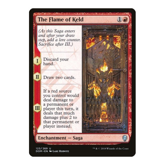 The Flame of Keld (DOM) #123 Uncommon (Lightly Played) Dominaria Magic: The Gathering: 2018