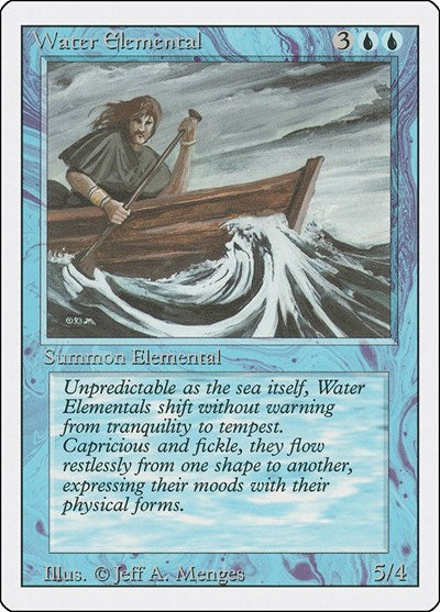 Water Elemental (3ED) #92 Uncommon (Heavily Played) Revised Edition Magic: The Gathering: 1994