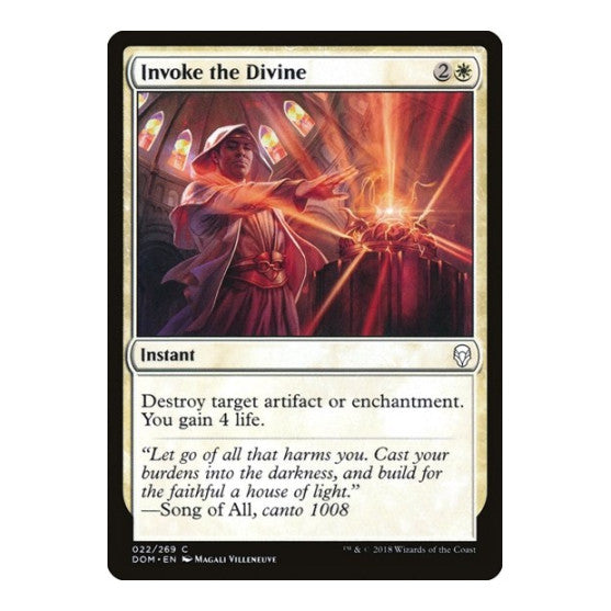 Invoke the Divine (DOM) #22 Common (Lightly Played) Dominaria Magic: The Gathering: 2018