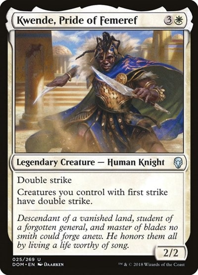 Kwende Pride of Femeref (DOM) #25 Uncommon (Lightly Played) Dominaria Magic: The Gathering: 2018