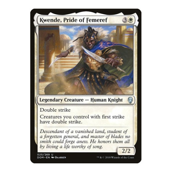 Kwende, Pride of Femeref (DOM) #25 Uncommon (Lightly Played) Dominaria Magic: The Gathering: 2018