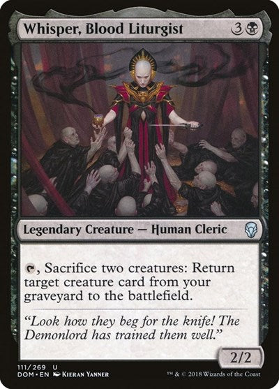 Whisper Blood Liturgist (DOM) #111 Uncommon (Lightly Played) Dominaria Magic: The Gathering: 2018
