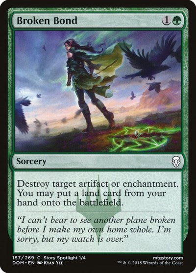 Broken Bond (DOM) #157 Common (Lightly Played) Dominaria Magic: The Gathering: 2018