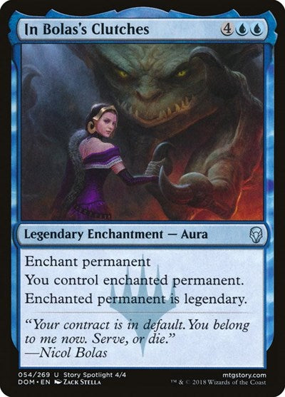 In Bolass Clutches (DOM) #54 Uncommon (Lightly Played) Dominaria Magic: 2018