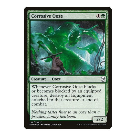 Corrosive Ooze (DOM) #158 Common (Lightly Played) Dominaria Magic: The Gathering: 2018
