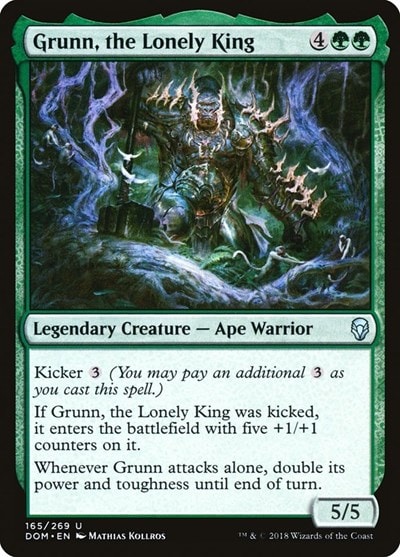 Grunn the Lonely King (DOM) #165 Uncommon (Lightly Played) Dominaria Magic: The Gathering: 2018