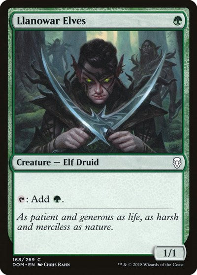 Llanowar Elves (DOM) #168 Common (Lightly Played) Dominaria Magic: The Gathering: 2018