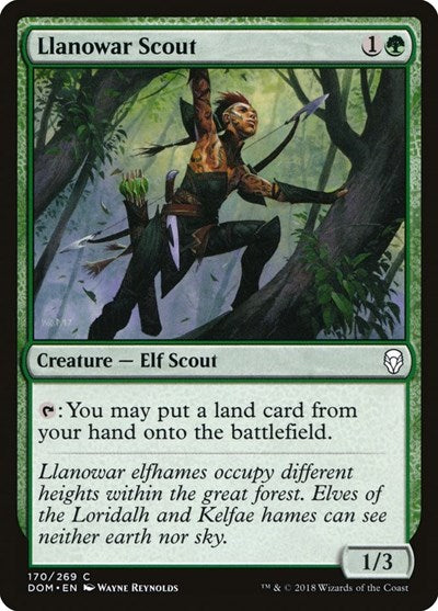 Llanowar Scout (DOM) #170 Common (Lightly Played) Dominaria Magic: The Gathering: 2018