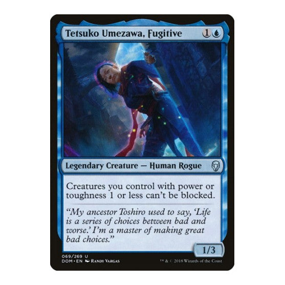 Tetsuko Umezawa, Fugitive (DOM) #69 Uncommon (Lightly Played) Dominaria Magic: The Gathering: 2018