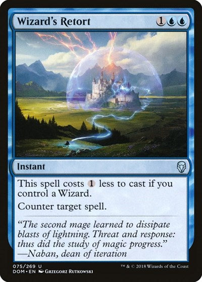 Wizards Retort (DOM) #75 Uncommon (Lightly Played) Dominaria Magic: 2018