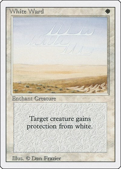 White Ward (3ED) #45 Uncommon (Heavily Played) Revised Edition Magic: The Gathering: 1994