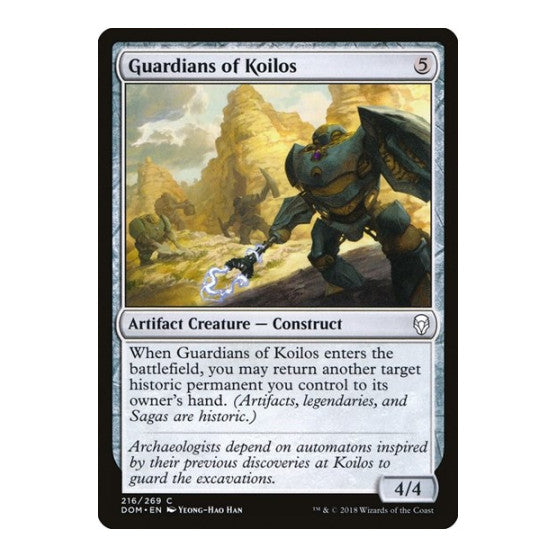 Guardians of Koilos (DOM) #216 Common (Damaged) Dominaria Magic: The Gathering: 2018