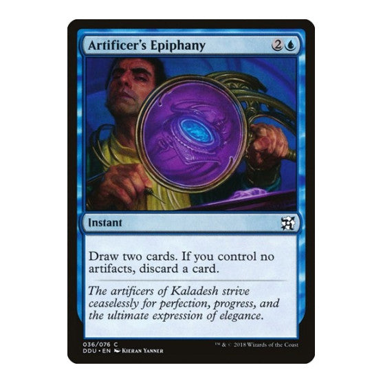 Artificer's Epiphany (DDU) #36 Common (Lightly Played) Duel Decks: Elves vs. Inventors Magic: The Gathering: 2018