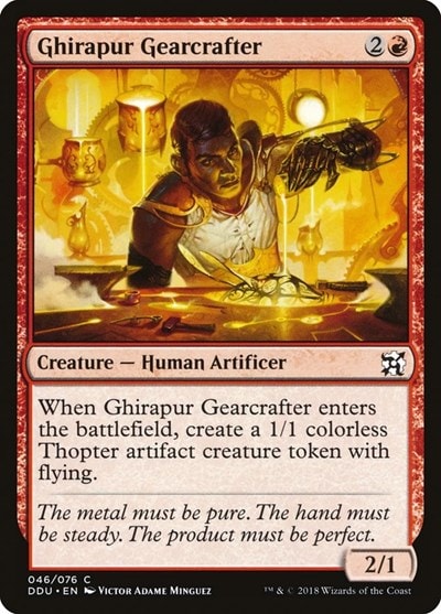 Ghirapur Gearcrafter (DDU) #46 Common (Moderately Played) Duel Decks: Elves vs. Inventors Magic: The Gathering: 2018