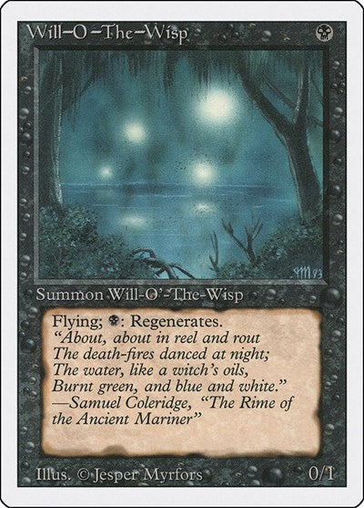 Will o the Wisp (3ED) #137 Rare (Heavily Played) Revised Edition Magic: 1994