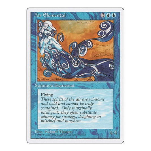 Air Elemental (4ED) #59 Uncommon (Heavily Played) Fourth Edition Magic: The Gathering: 1995