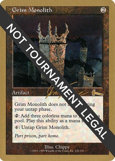 Grim Monolith 2000 Jon Finkel ULG (WCD) #jf126 Special (Lightly Played) World Championship Decks Magic: The Gathering: 2026