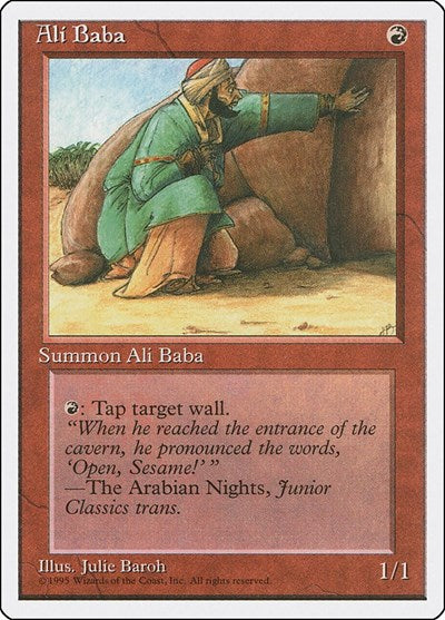 Ali Baba (4ED) #175 Uncommon (Lightly Played) Fourth Edition Magic: The Gathering: 1995