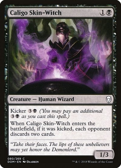 Caligo Skin Witch (DOM) #80 Common (Moderately Played) Dominaria Magic: The Gathering: 2018