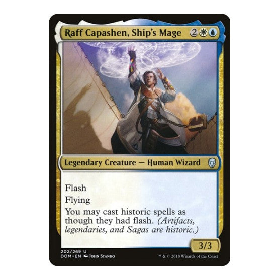 Raff Capashen Ships Mage (DOM) #202 Uncommon (Lightly Played) Dominaria Magic: The Gathering: 2018