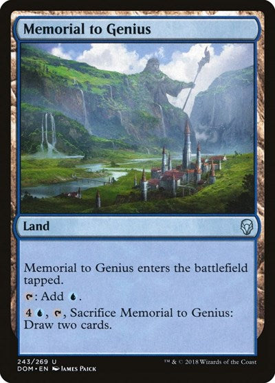 Memorial to Genius (DOM) #243 Uncommon (Lightly Played) Dominaria Magic: 2018