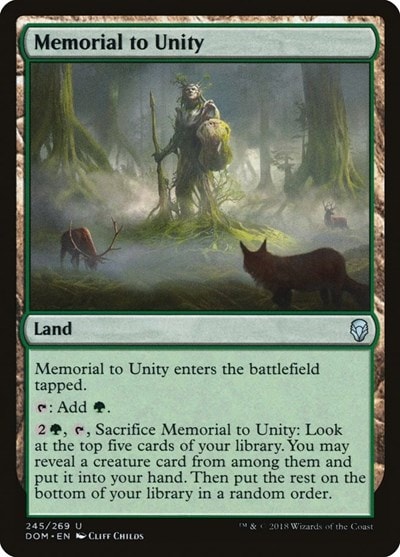 Memorial to Unity (DOM) #245 Uncommon (Lightly Played) Dominaria Magic: The Gathering: 2018