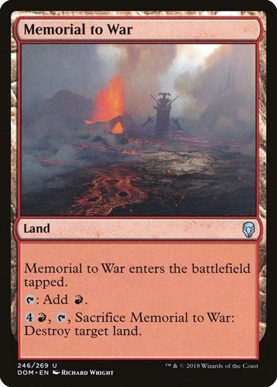 Memorial to War (DOM) #246 Uncommon (Lightly Played) Dominaria Magic: The Gathering: 2018