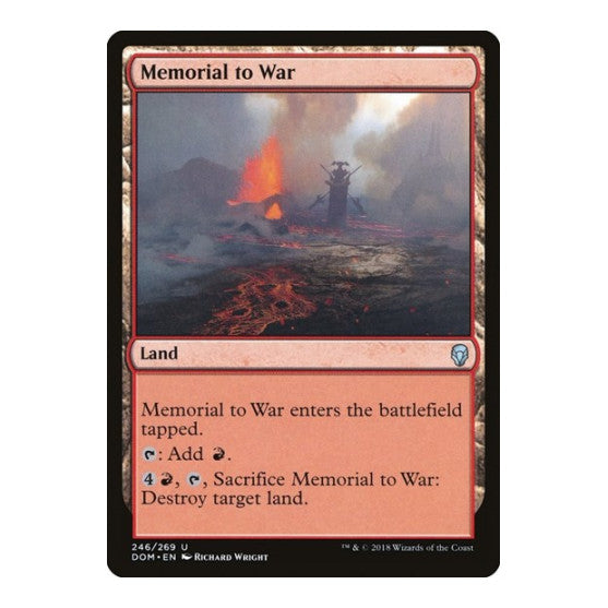 Memorial to War (DOM) #246 Uncommon (Lightly Played) Dominaria Magic: The Gathering: 2018