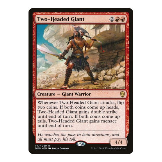 Two Headed Giant (DOM) #147 Rare (Lightly Played) Dominaria Magic: The Gathering: 2018