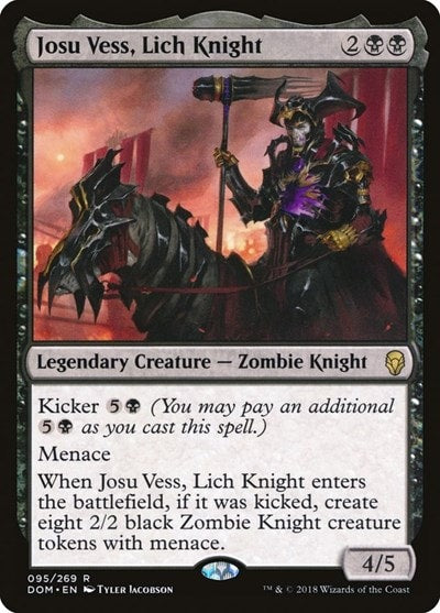Josu Vess Lich Knight (DOM) #95 Rare (Lightly Played) Dominaria Magic: The Gathering: 2018