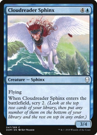 Cloudreader Sphinx (DOM) #47 Common (Lightly Played) Dominaria Magic: The Gathering: 2018
