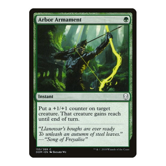 Arbor Armament (DOM) #155 Common (Lightly Played) Dominaria Magic: The Gathering: 2018
