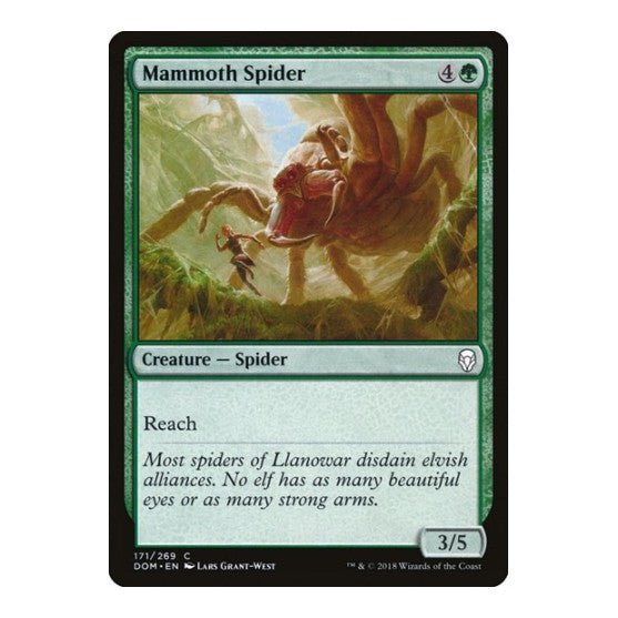 Mammoth Spider (DOM) #171 Common (Lightly Played) Dominaria Magic: The Gathering: 2018