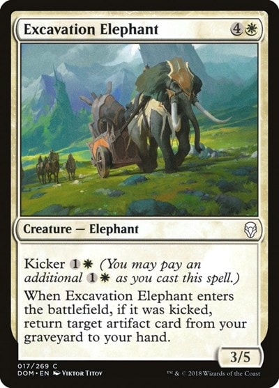 Excavation Elephant (DOM) #17 Common (Lightly Played) Dominaria Magic: The Gathering: 2018