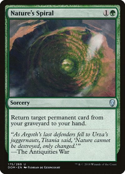 Natures Spiral (DOM) #175 Uncommon (Lightly Played) Dominaria Magic: The Gathering: 2018