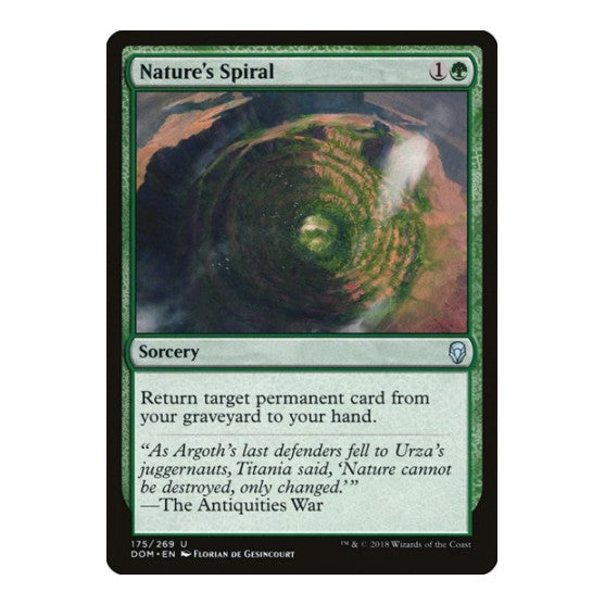Nature's Spiral (DOM) #175 Uncommon (Lightly Played) Dominaria Magic: The Gathering: 2018