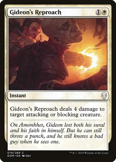 Gideons Reproach (DOM) #19 Common (Lightly Played) Dominaria Magic: The Gathering: 2018