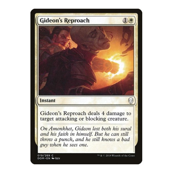 Gideon's Reproach (DOM) #19 Common (Lightly Played) Dominaria Magic: The Gathering: 2018