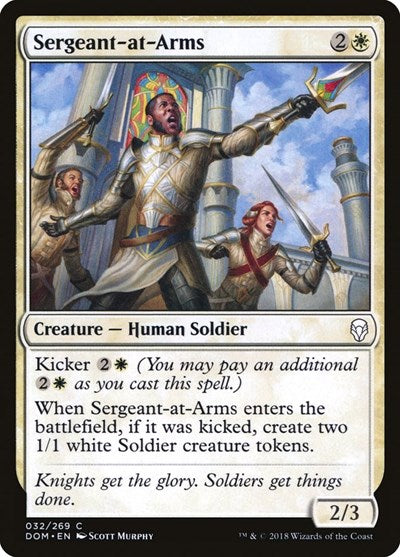 Sergeant at Arms (DOM) #32 Common (Lightly Played) Dominaria Magic: The Gathering: 2018