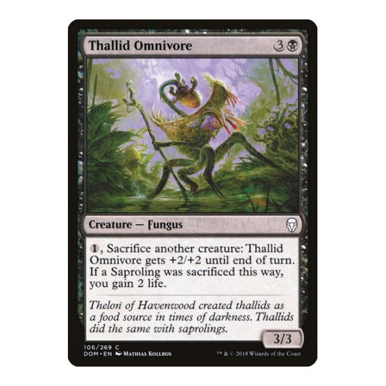Thallid Omnivore (DOM) #106 Common (Lightly Played) Dominaria Magic: The Gathering: 2018