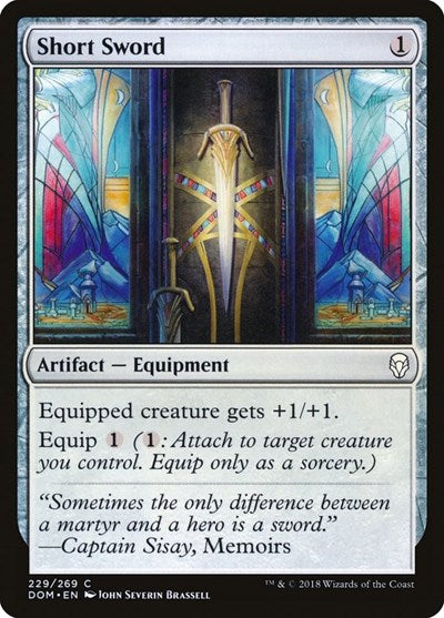 Short Sword (DOM) #229 Common (Lightly Played) Dominaria Magic: The Gathering: 2018